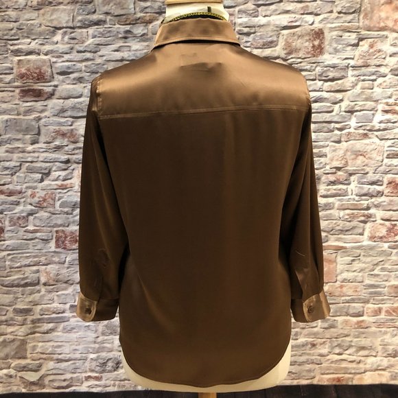 Dkny | Tops | 0 Silk Satin Dkny Blouse | Poshmark